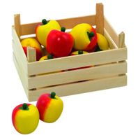 Speelgoed appels in kist   - - thumbnail