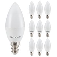 10x E14 LED Lamp - 4,8 Watt 470 lumen - 6500K daglicht wit licht - Kleine fitting - Vervangt 40 Watt - C37 kaarslamp