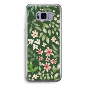 Botanical green sweet flower heaven: Samsung Galaxy S8 Plus Transparant Hoesje