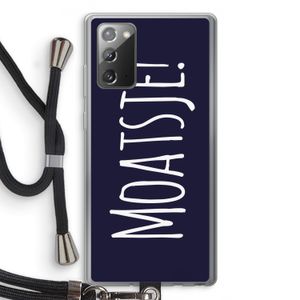 Moatsje!: Samsung Galaxy Note 20 / Note 20 5G Transparant Hoesje met koord