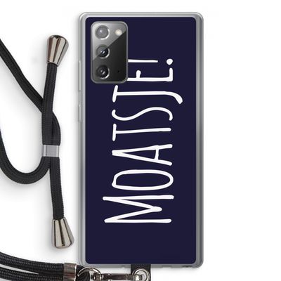 Moatsje!: Samsung Galaxy Note 20 / Note 20 5G Transparant Hoesje met koord