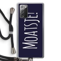 Moatsje!: Samsung Galaxy Note 20 / Note 20 5G Transparant Hoesje met koord