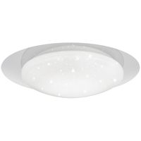 LED Plafondlamp - Plafondverlichting - Trion Frida - 18W - Aanpasbare Kleur - Afstandsbediening - Sterlicht - Dimbaar - Rond - Mat Wit - Kunststof