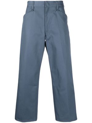 Neighborhood pantalon ample à patch logo - Bleu