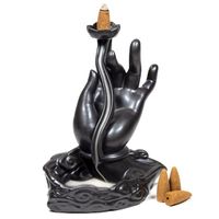 Backflow Wierook Houder Waterval Lotushand Keramiek (17.5 cm)