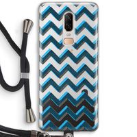 Onderbroken lijn: OnePlus 6 Transparant Hoesje met koord