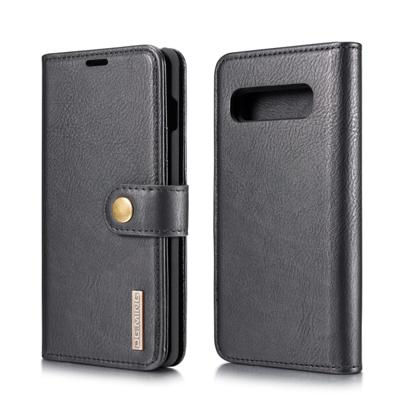 DG. MING Crazy Horse textuur Flip afneembare magnetische lederen Case voor Galaxy S10 Plus met houder & kaartsleuven & portemonnee (zwart)