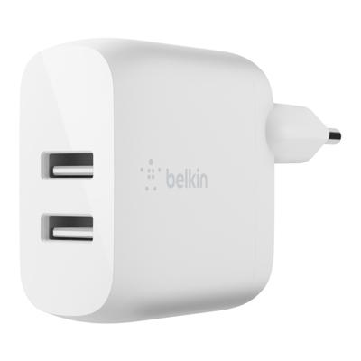 Belkin Dual USB-A Charger - 24W Oplader Wit