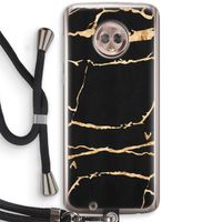 Gouden marmer: Motorola Moto G6 Transparant Hoesje met koord