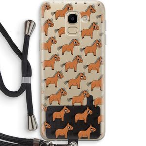 Pony: Samsung Galaxy J6 (2018) Transparant Hoesje met koord