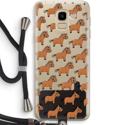 Pony: Samsung Galaxy J6 (2018) Transparant Hoesje met koord