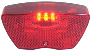 Edge dragerachterlicht city 3 leds inclusief batterijen (werkplaatsverpakking)