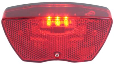 Edge dragerachterlicht city 3 leds inclusief batterijen (werkplaatsverpakking)