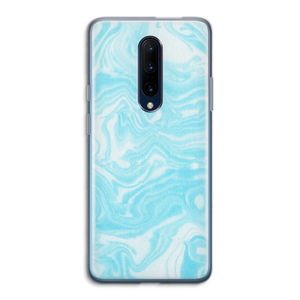 Waterverf blauw: OnePlus 7 Pro Transparant Hoesje