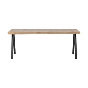 Woood Tablo eettafel mango visgraat 200 x 90 cm 2-standen onderstel