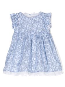 Il Gufo robe en coton à fleurs - Bleu