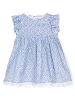 Il Gufo robe en coton à fleurs - Bleu - thumbnail