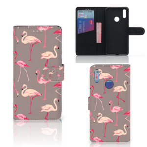 Huawei Y7 (2019) Telefoonhoesje met Pasjes Flamingo