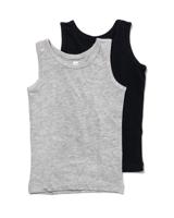 HEMA Kinderhemden - 2 stuks grijsmelange (grijsmelange)