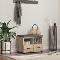 Halbank met kussen met lade Sonoma Eiken 60 x 38 x 46 cm