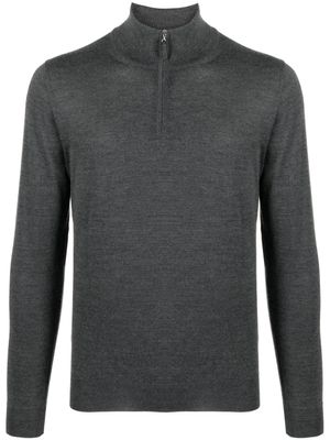 Fedeli pull à col montant zippé - Gris