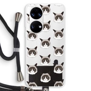 It's a Purrr Case: Huawei P50 Transparant Hoesje met koord