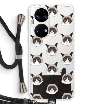 It's a Purrr Case: Huawei P50 Transparant Hoesje met koord