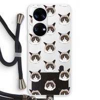It's a Purrr Case: Huawei P50 Transparant Hoesje met koord