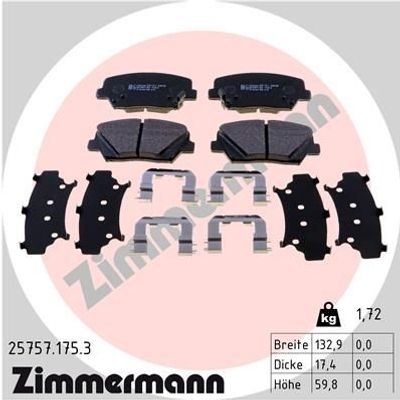 Remblokkenset, schijfrem 257571753