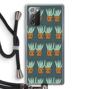 Sansevieria: Samsung Galaxy Note 20 / Note 20 5G Transparant Hoesje met koord