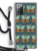 Sansevieria: Samsung Galaxy Note 20 / Note 20 5G Transparant Hoesje met koord