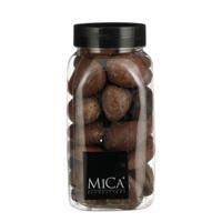 Mica Decorations decoratie stenen - 650ml - groot - bruin mix - hobby steentjes