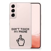 Samsung Galaxy S22 Silicone-hoesje Finger Don't Touch My Phone