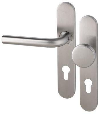 Leona PF KL4 LS kruk L/vaste knop PC72mm rvs mat Leona PF KL4 LS kruk L/vaste knop PC72mm rvs mat