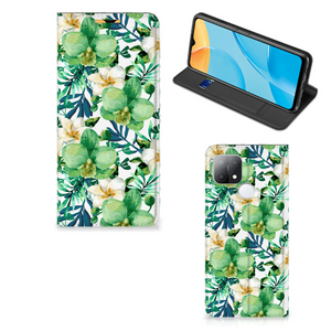 OPPO A15 Smart Cover Orchidee Groen