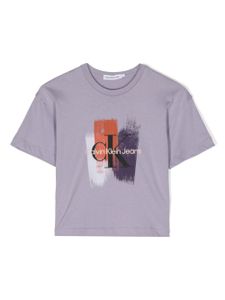 Calvin Klein Kids t-shirt à logo imprimé - Violet