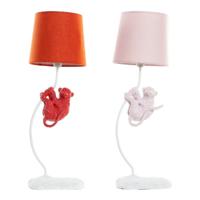 Bureaulamp DKD Home Decor Polyester Hars 25W 220 V Aap (2 pcs) (19 x 17 x 53 cm)