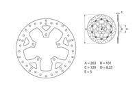 BREMBO Serie Oro remschijf, remschijven voor de moto, vast 68B407D9