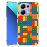 Xiaomi Redmi Note 13 4G Doorzichtige Silicone Hoesje Blokken - thumbnail