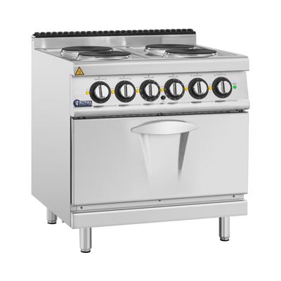 Elektrische fornuis met oven - 13,9 kW - 4 platen - 80 x 73 cm - Pro 730 Serie - Royal Catering