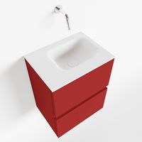 Toiletmeubel Mondiaz Ada | 40 cm | Meubelkleur Fire | Lex wastafel Talc Links | Zonder kraangat