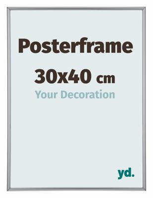 Posterlijst 30x40cm Zilver Hoogglans Kunststof Paris
