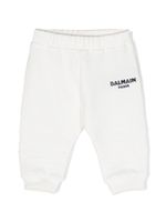 Balmain Kids pantalon de jogging en coton à logo imprimé - Blanc - thumbnail