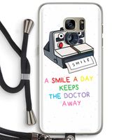 Smile: Samsung Galaxy S7 Edge Transparant Hoesje met koord