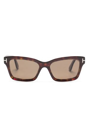 TOM FORD Eyewear lunettes de soleil Mikel à monture carrée - Marron