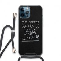 Risk loss: iPhone 13 Pro Max Transparant Hoesje met koord