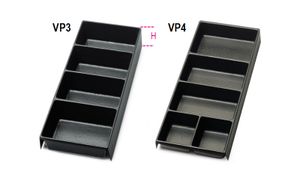 Beta Voorgevormde kunststof inzetbakken voor kleine delen voor alle modellen gereedschapskisten en voor de gereedschapswagens VP4 - 088880354