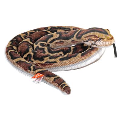 Pluche Python knuffel slang - reptielen - bruin - 152 cm - knuffeldier - speelgoed