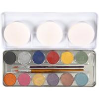 Eulenspiegel Schmink, wit, 12 kleur/ 1 set