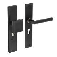 Intersteel Veiligheidsbeslag kerntrekbeveiliging profielcilindergat rechthoekig mat zwart 55 mm voordeurbeslag - thumbnail